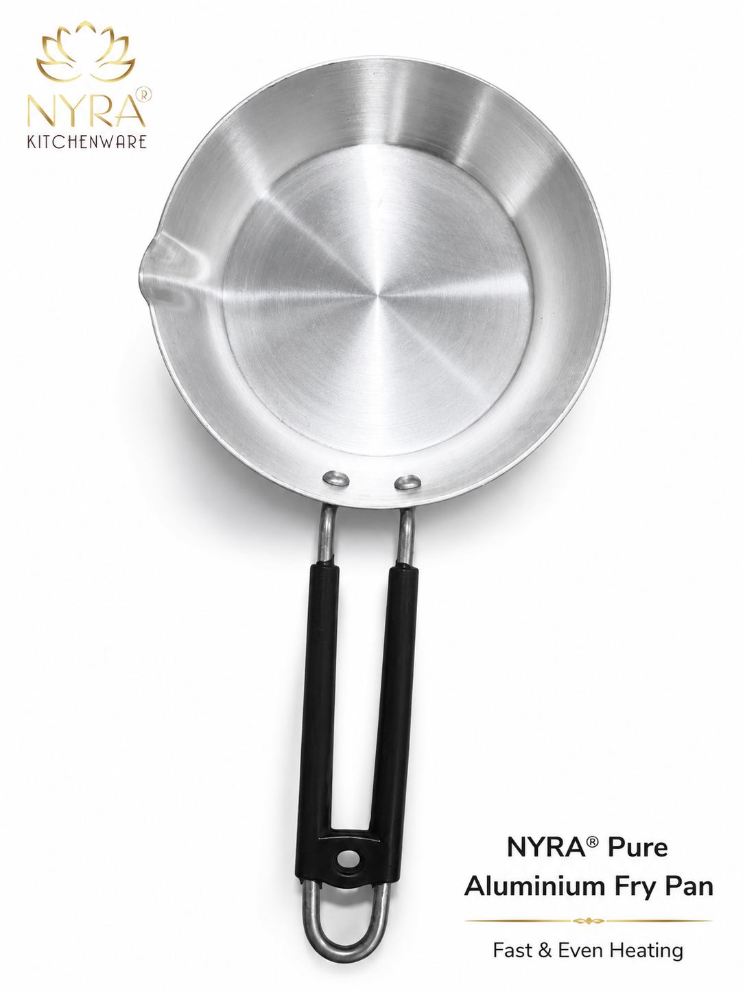 Nyra Pure Aluminium Fry Pan on a white background