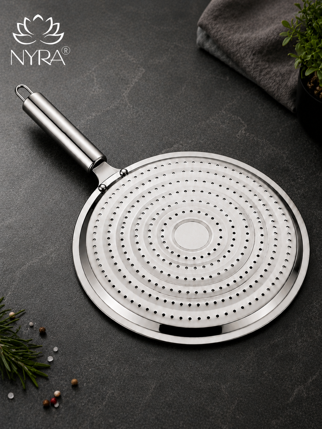 Stainless Steel Multi-Purpose Roaster Plate | Gas Stove Chapati & Toast Grill