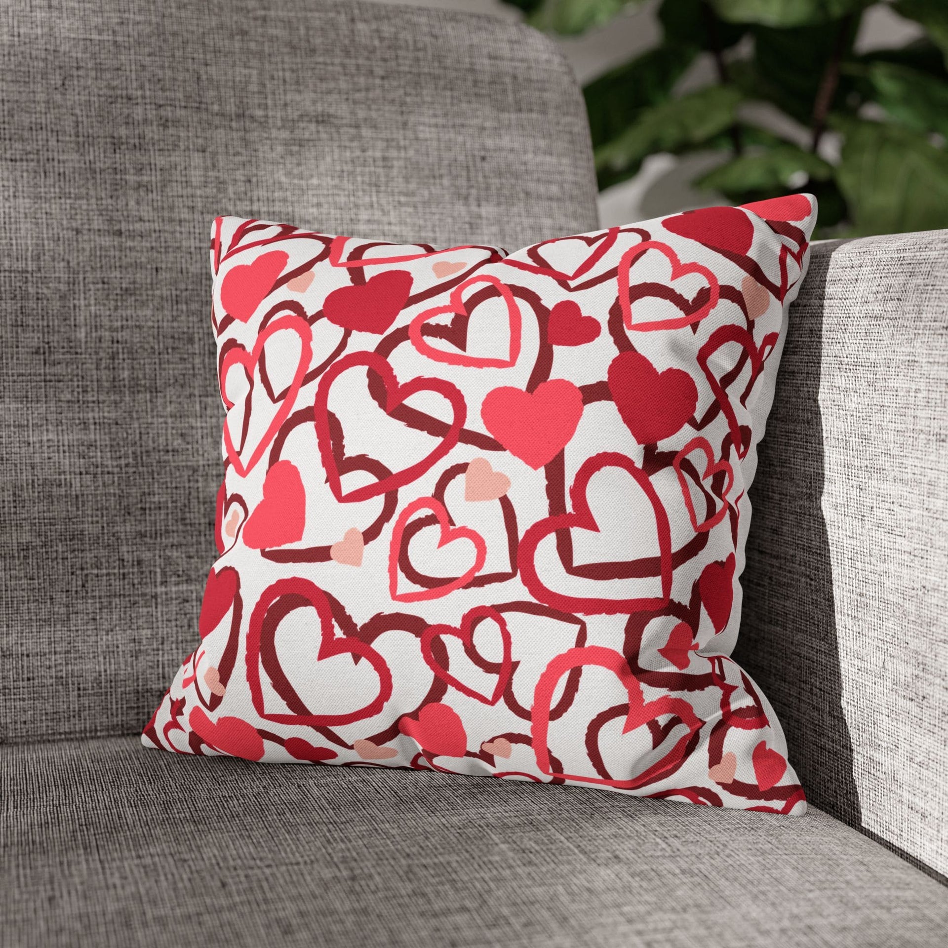 Heart Doodle Cushion Cover for Valentine - Set of 5