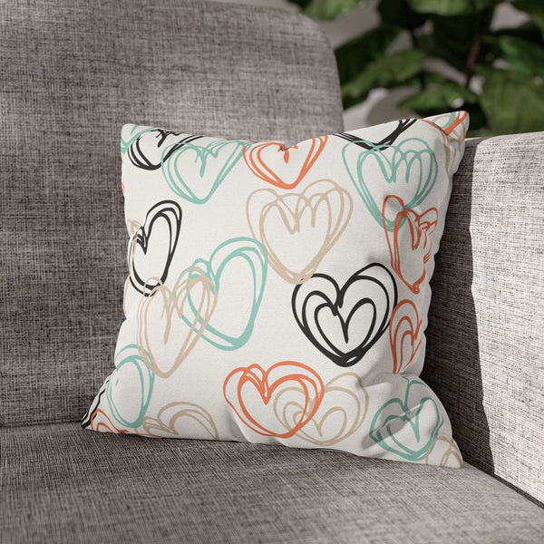 Heart Whisper Cushion Cover for Valentine - Velvet - 16x16in
