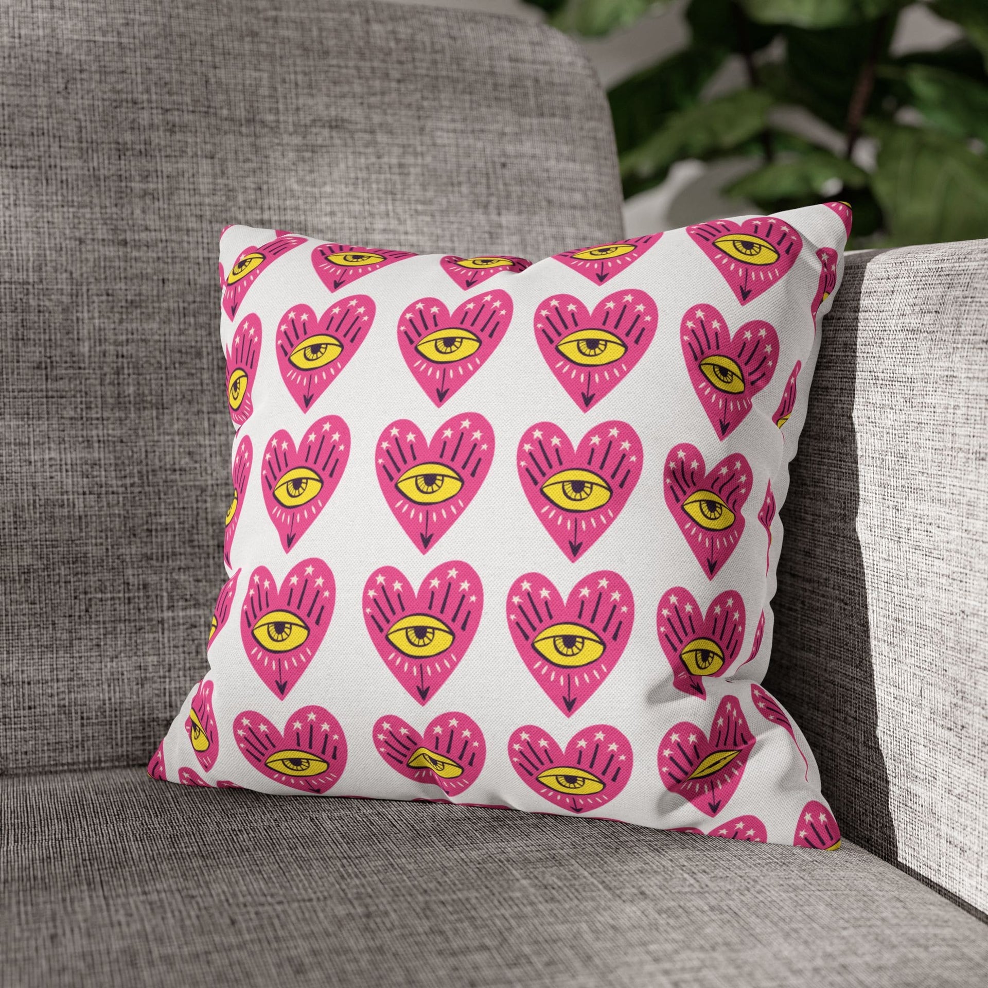 Eye of Love Cushion Cover for Valentine - Velvet - 16x16in