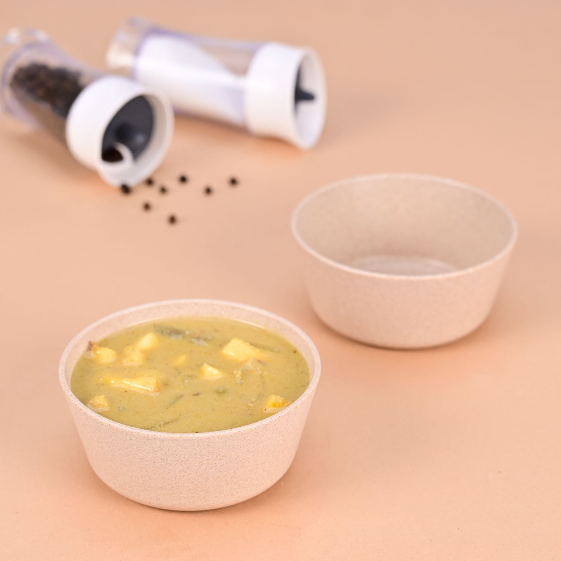 Curry Bowl 175 ml set of 2 | Earth friendly Unbreakable bowls Made with Bamboo Fibers & Rice Husk Fiber