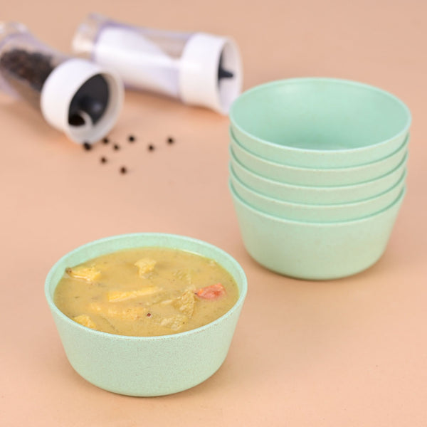 Curry Bowl 175 ml set of 6 | Earth friendly Unbreakable bowls Made with Bamboo Fibers & Rice Husk Fiber