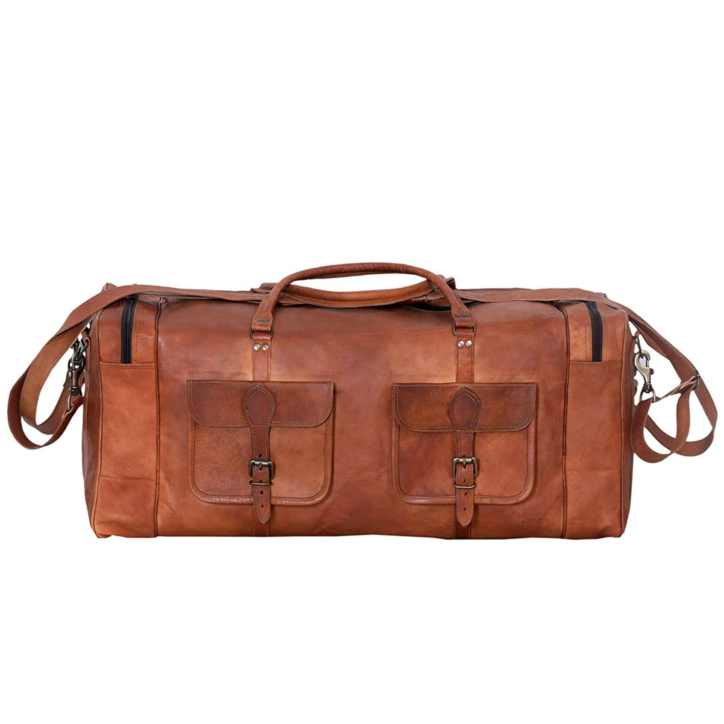 Oversized Men's Leather Weekender Duffle Bag Classy Leather Bags Bags
