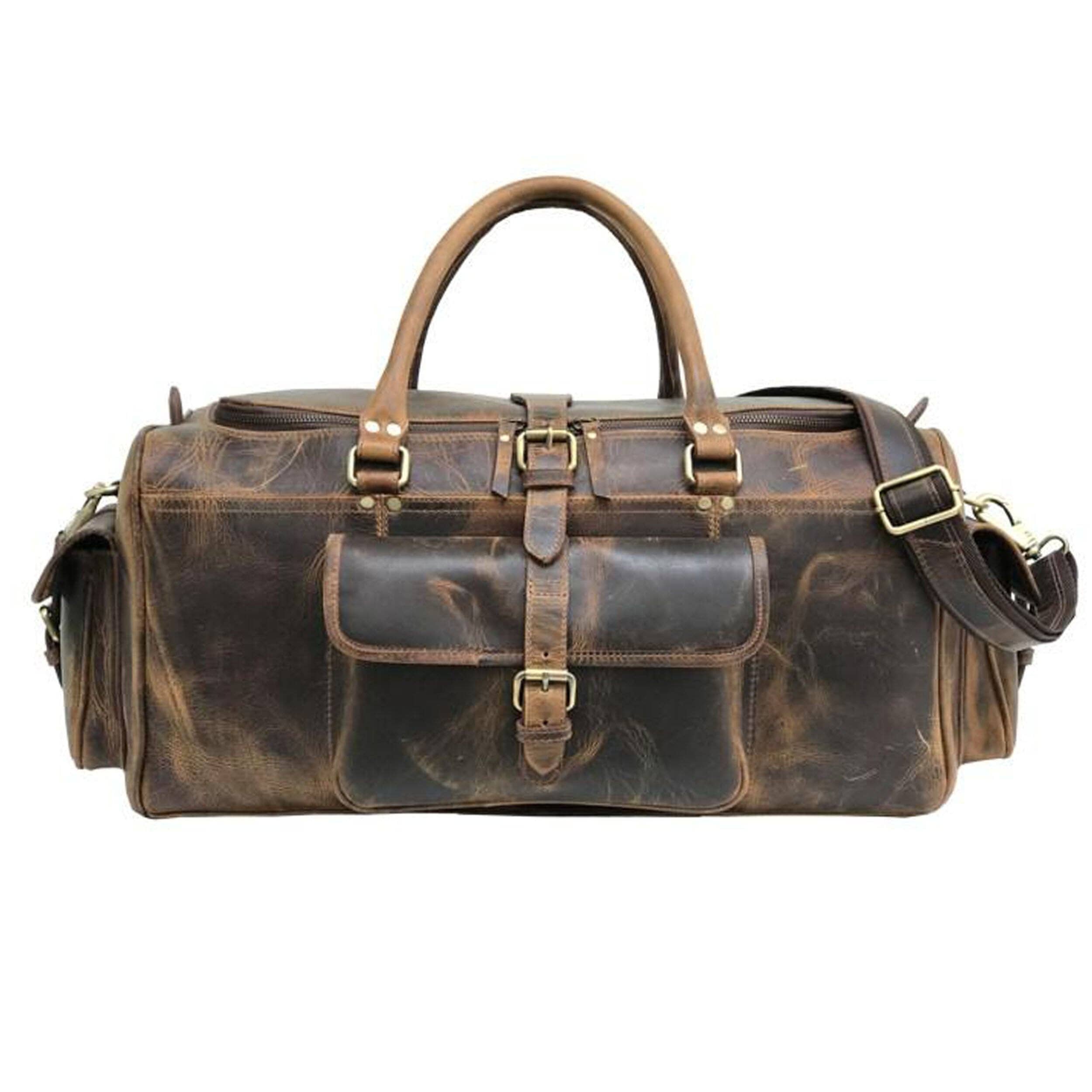 Roosevelt Buffalo Leather Travel Weekender Duffle Bag Classy Leather Bags Bags
