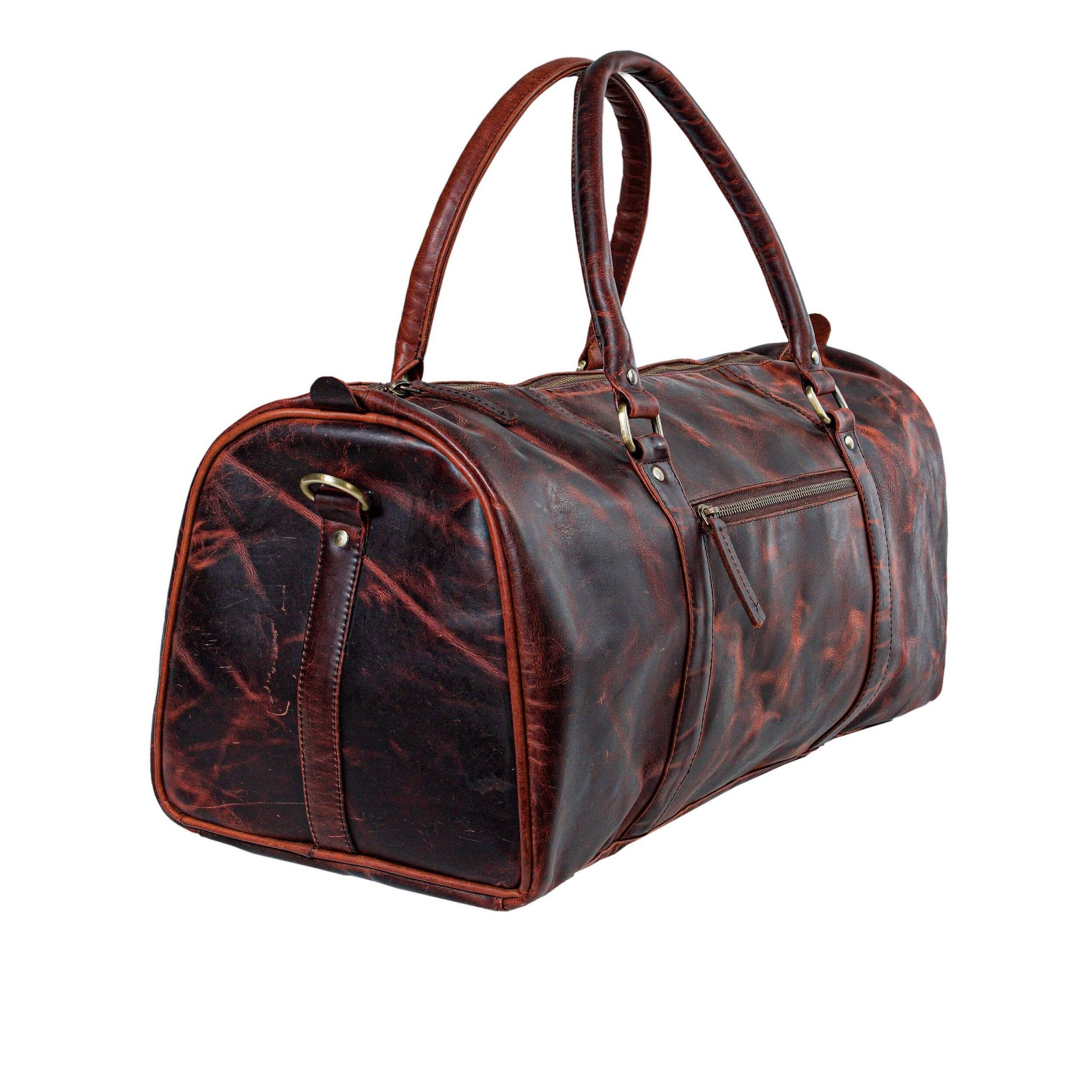 Buffalo Leather Weekender Duffle Bag Brown Classy Leather Bags Bags