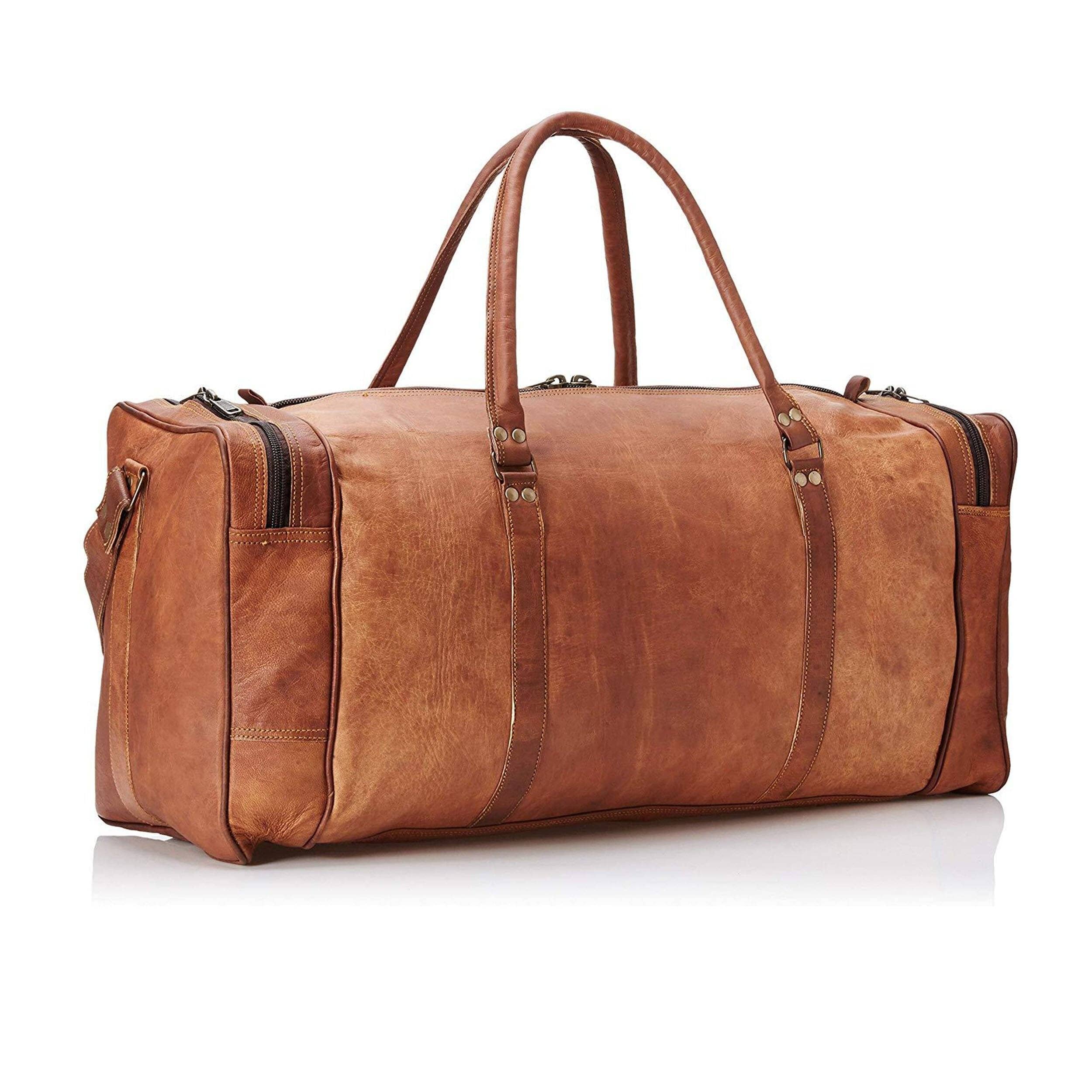 leather duffle