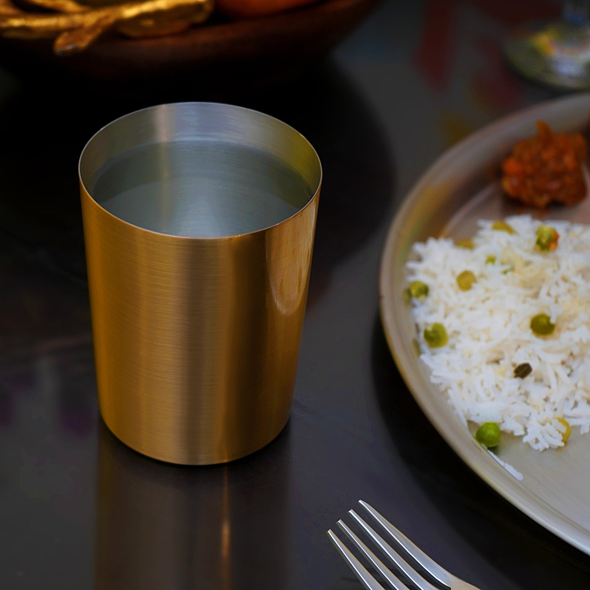 Paramparagat Upyogita Devam Devyani Brass 13' Dinner Set with Tin Coating (Kalai)