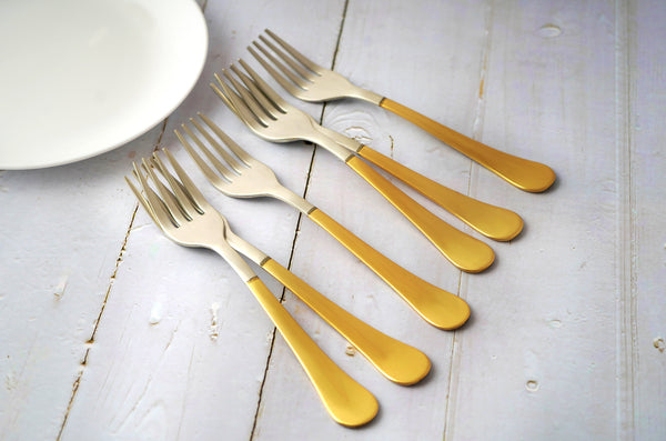 Paramparagat Upyogita Devam Brass Forks with Tin Coating (Kalai)