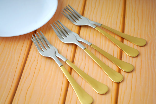 Paramparagat Upyogita Devam Brass Forks with Tin Coating (Kalai)