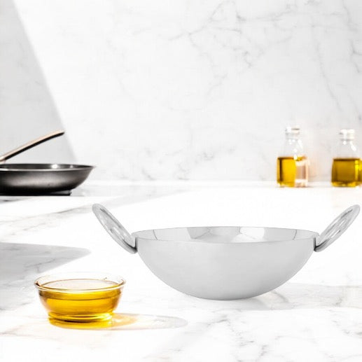 Param Upyog Stainless Steel Deep Kadhai 1.25 Litres - 9'