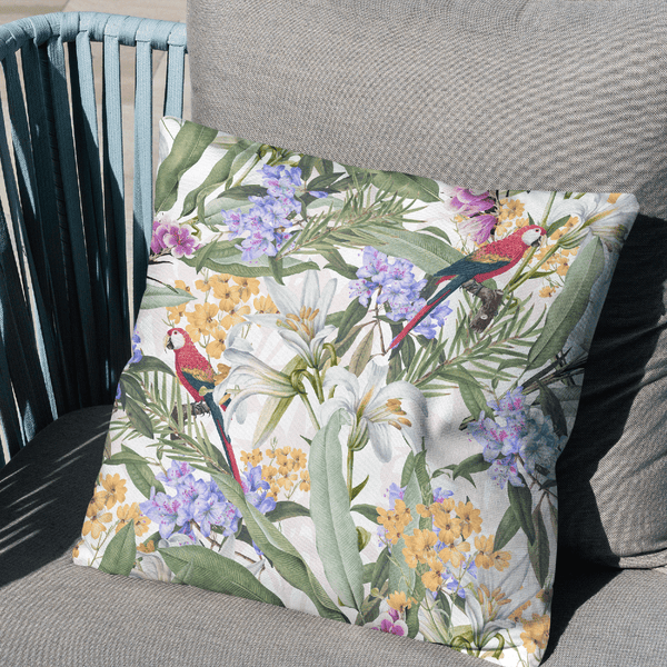 Eden's Parrot Velvet Cushion Cover