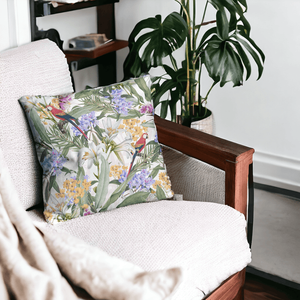 Eden's Parrot Velvet Cushion Cover