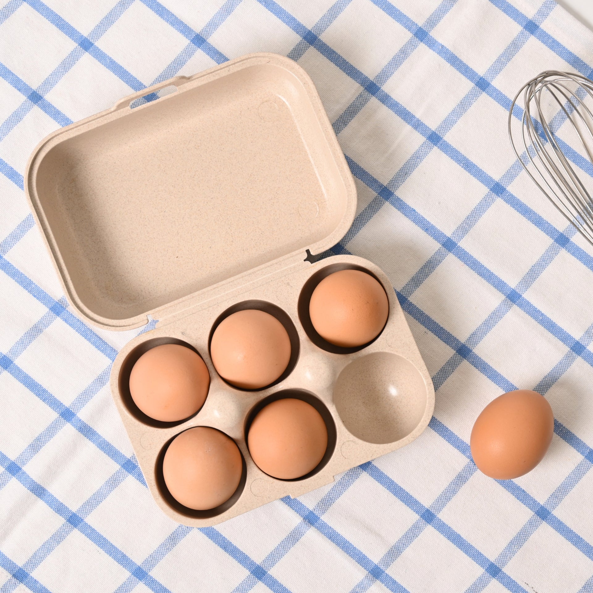 Eha Earth Friendly 6 Grid Storage Box For Eggs With Lid | Set of 1