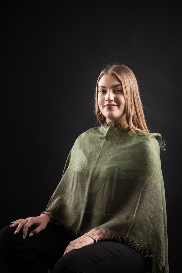 Esarfa linen indian verde