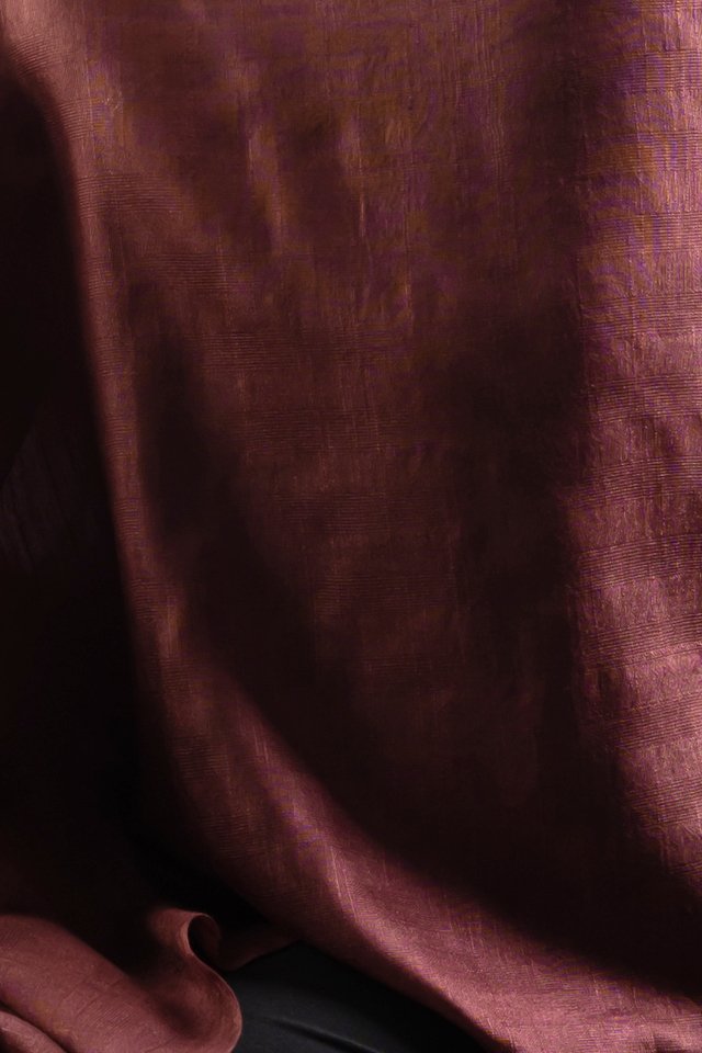 Esarfa matase-bumbac maro