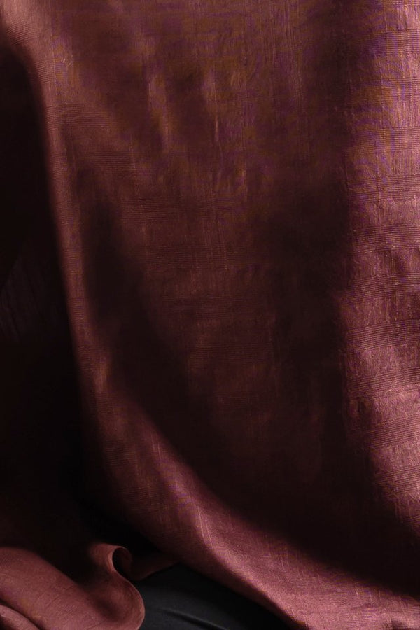 Esarfa matase-bumbac maro