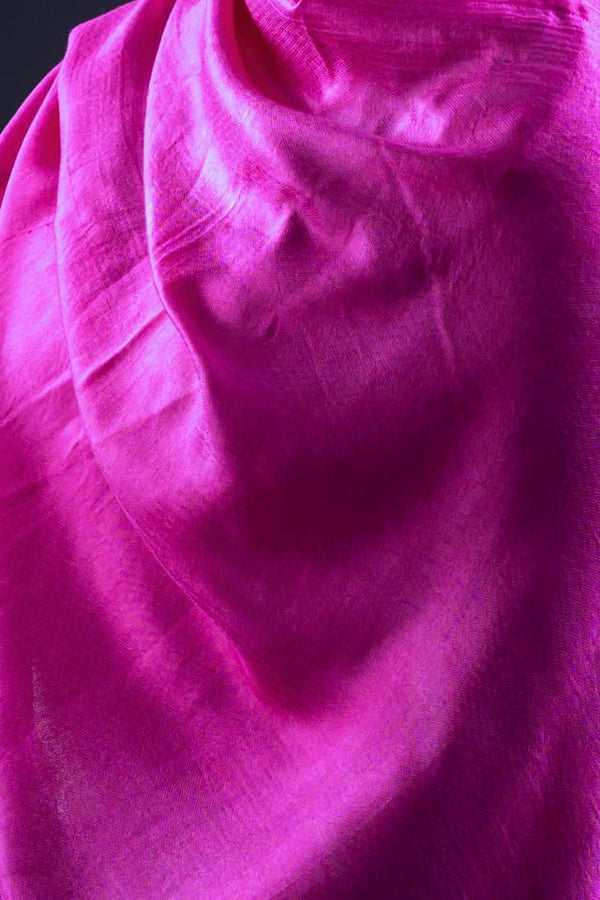 Esarfa matase-bumbac ciclame 