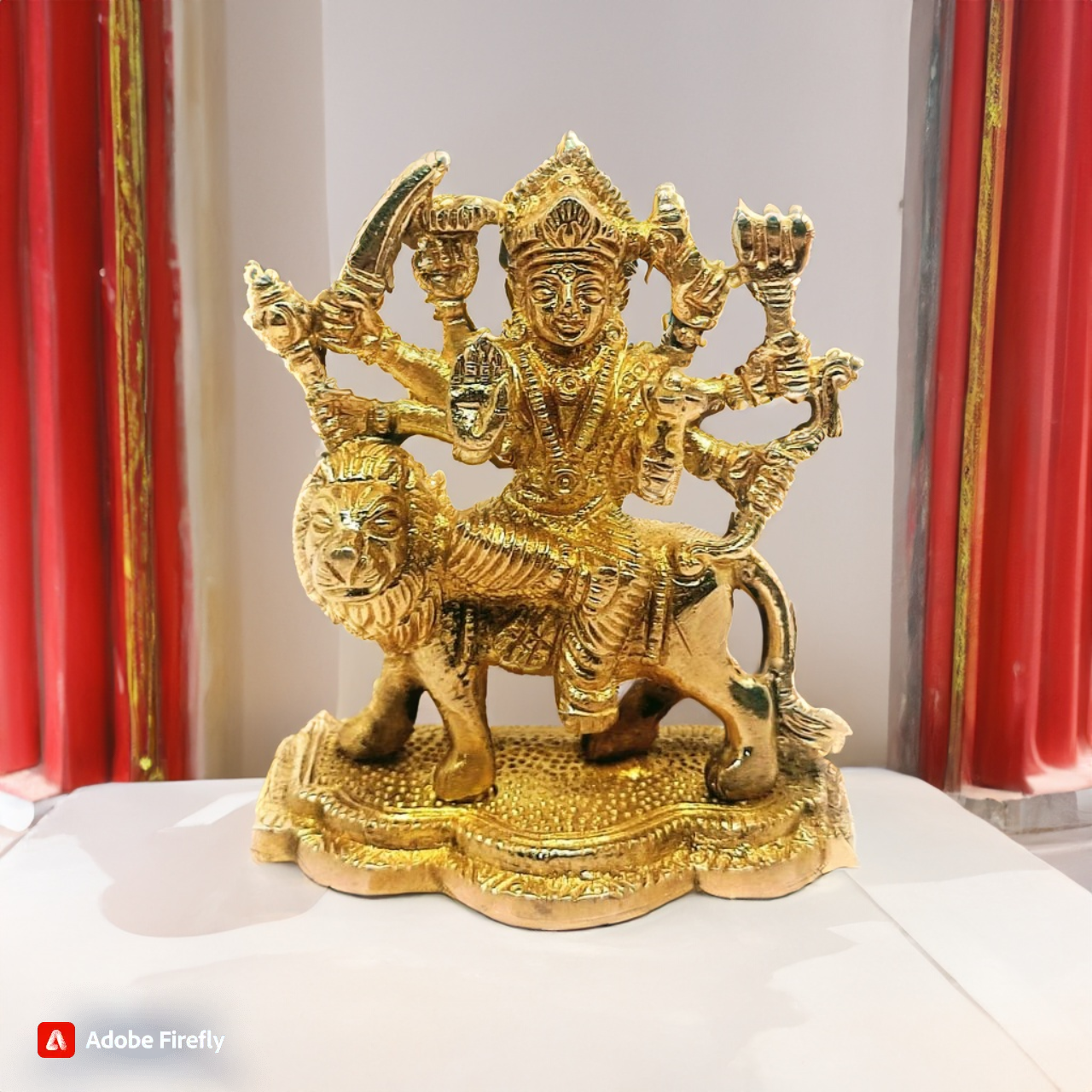 Brass Goddess Durga Maa Idol 