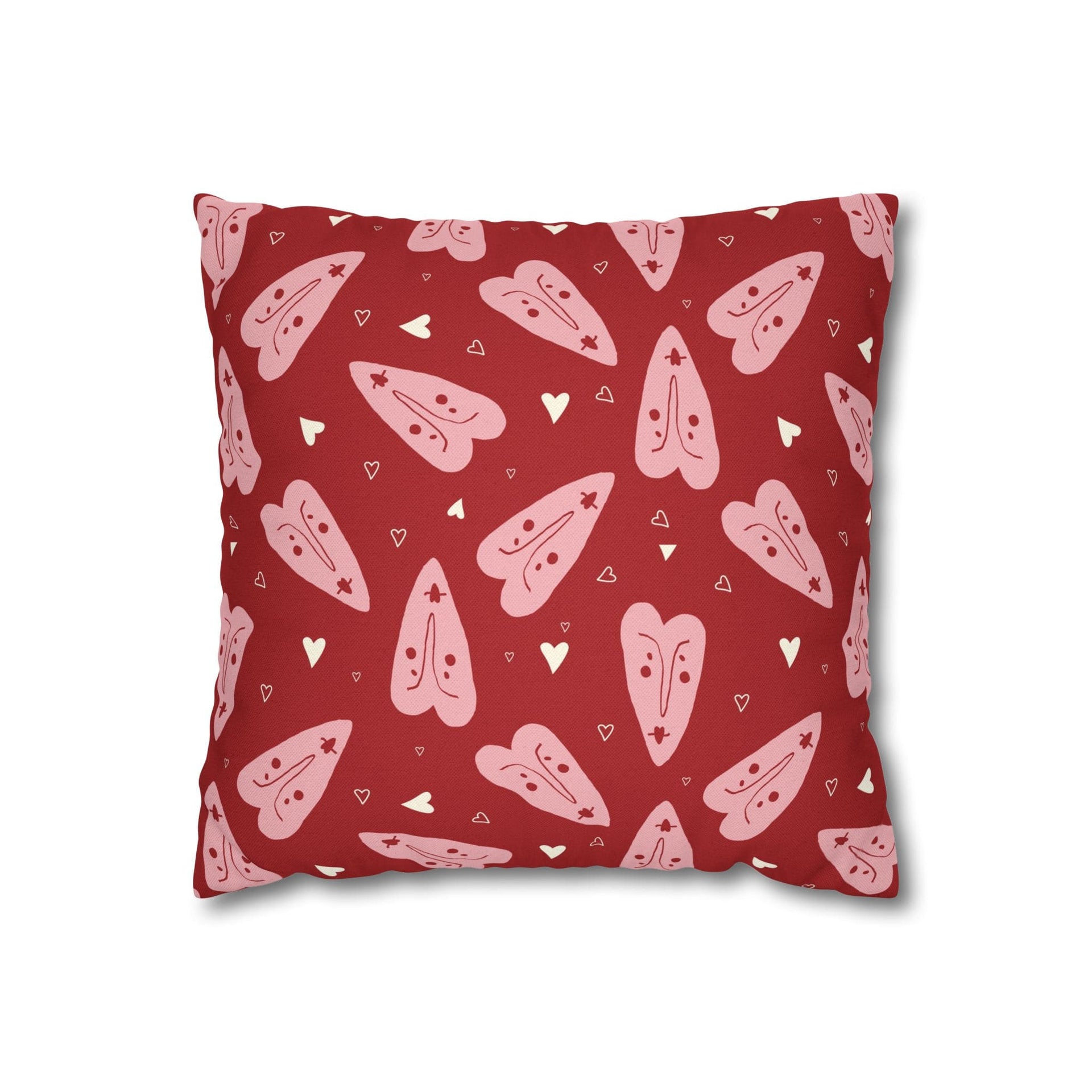 Lush Love Hearts Cushion Cover for Valentine - Velvet - 16x16in