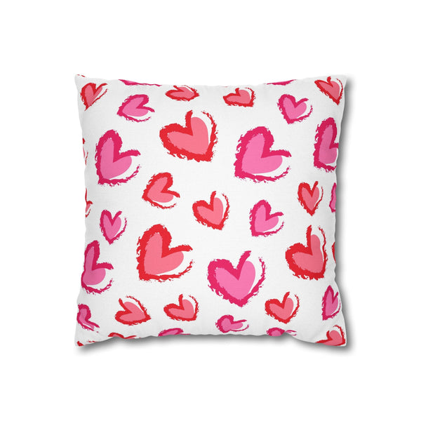 Watercolor Hearts Cushion Cover for Valentine - Set of 5