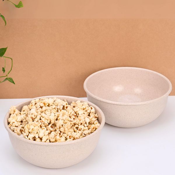 Frosty Mixing Bowls 1800 ml set of 2 | Earth friendly Unbreakable bowls Made with Bamboo Fibers & Rice Husk Fiber