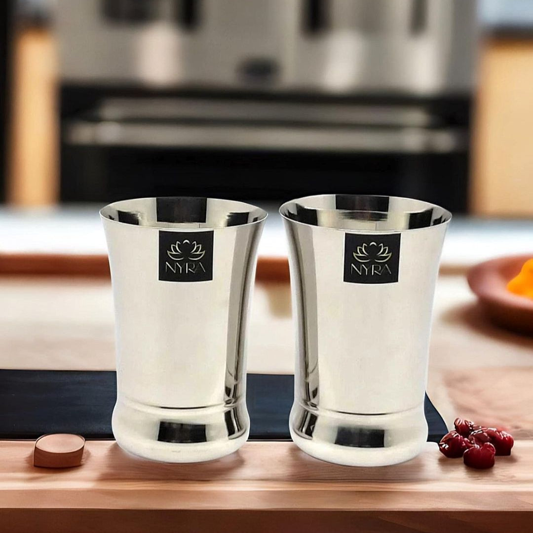 Elegant Stainless Steel Glass Set