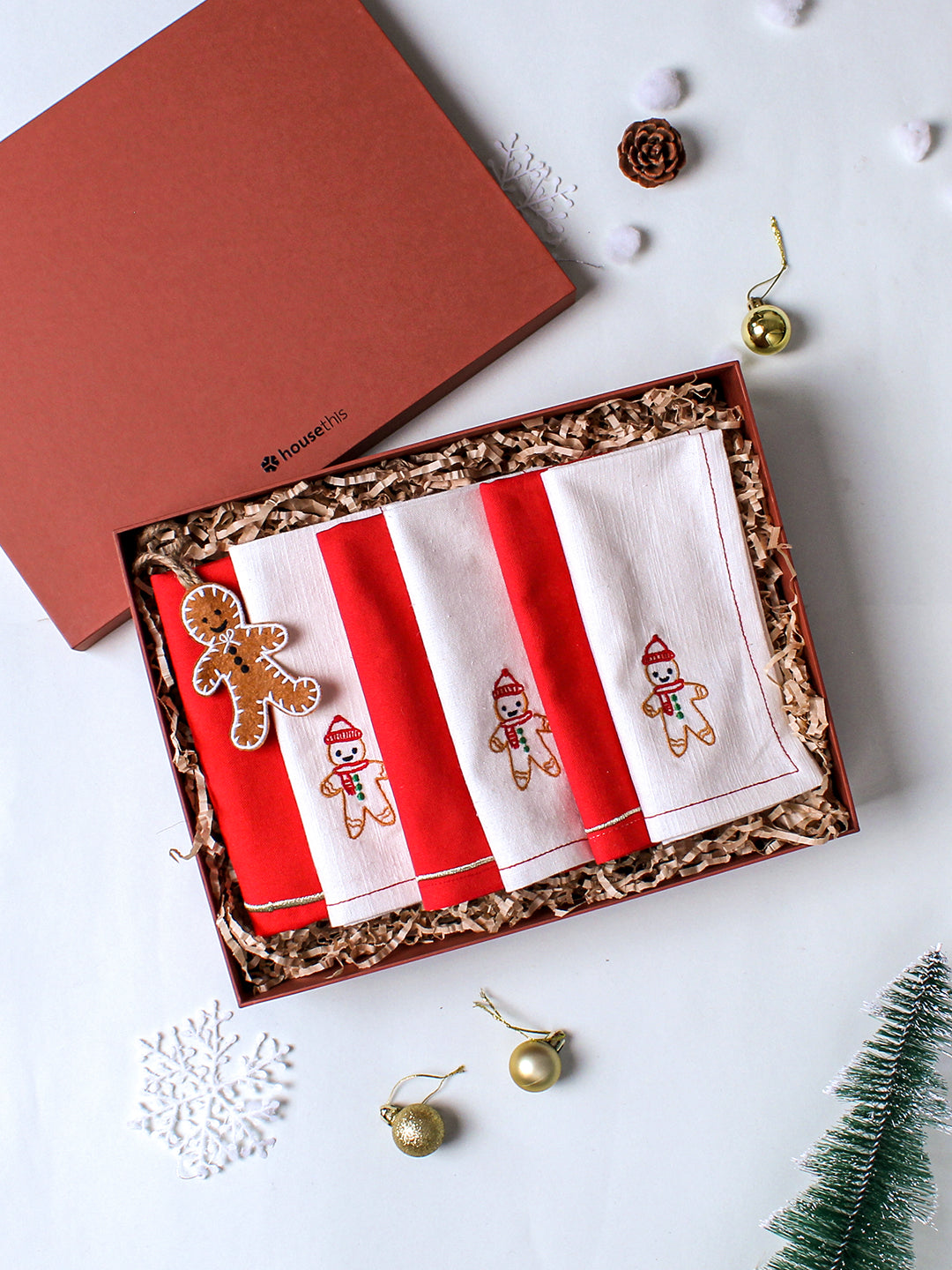 Gingerbread Man Napkin Gift Set