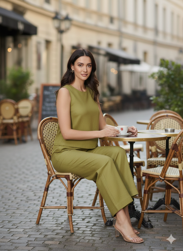 Mae - Pure Linen Sleeveless Women's Co-ord Set