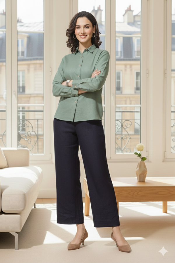 Rosa - Pure Linen Full Sleeve Shirt