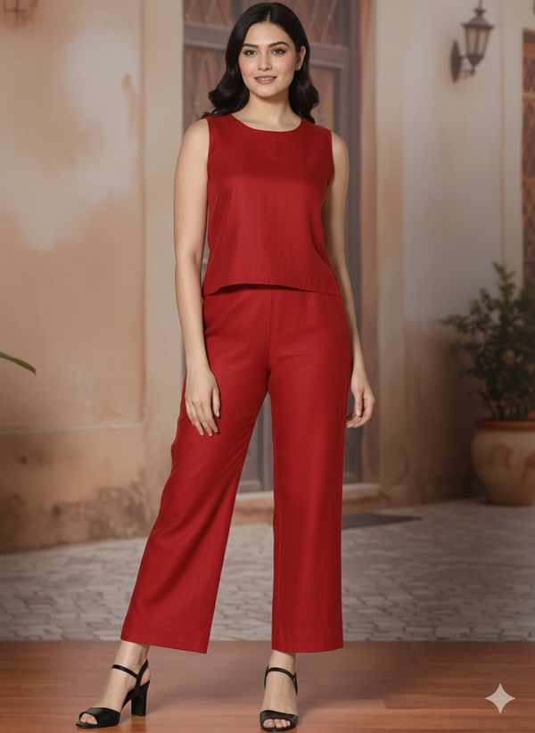 Mae - Pure Linen Sleeveless Women's Co-ord Set