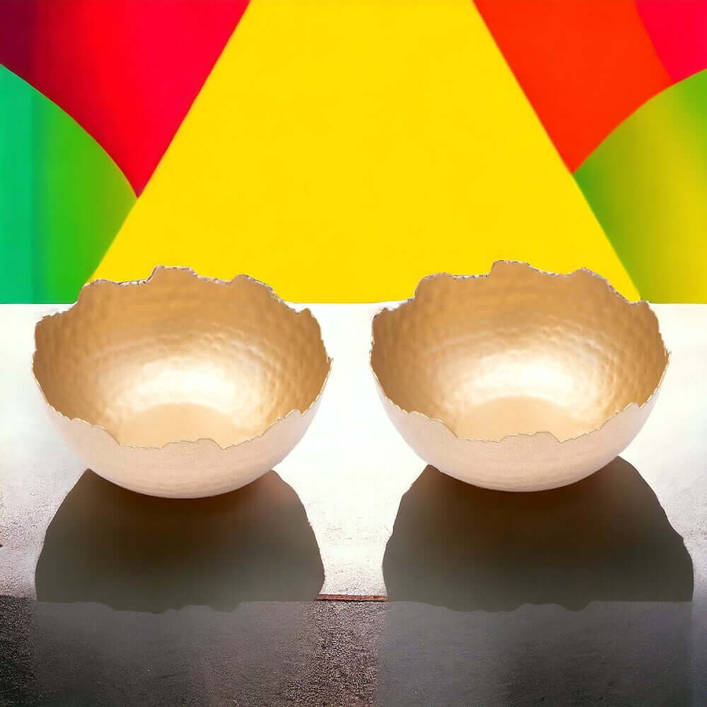 Gift Packing / Decorative Bowl / Candle Holder Hammered Bowl – 4 inches Gold (160 Gram)