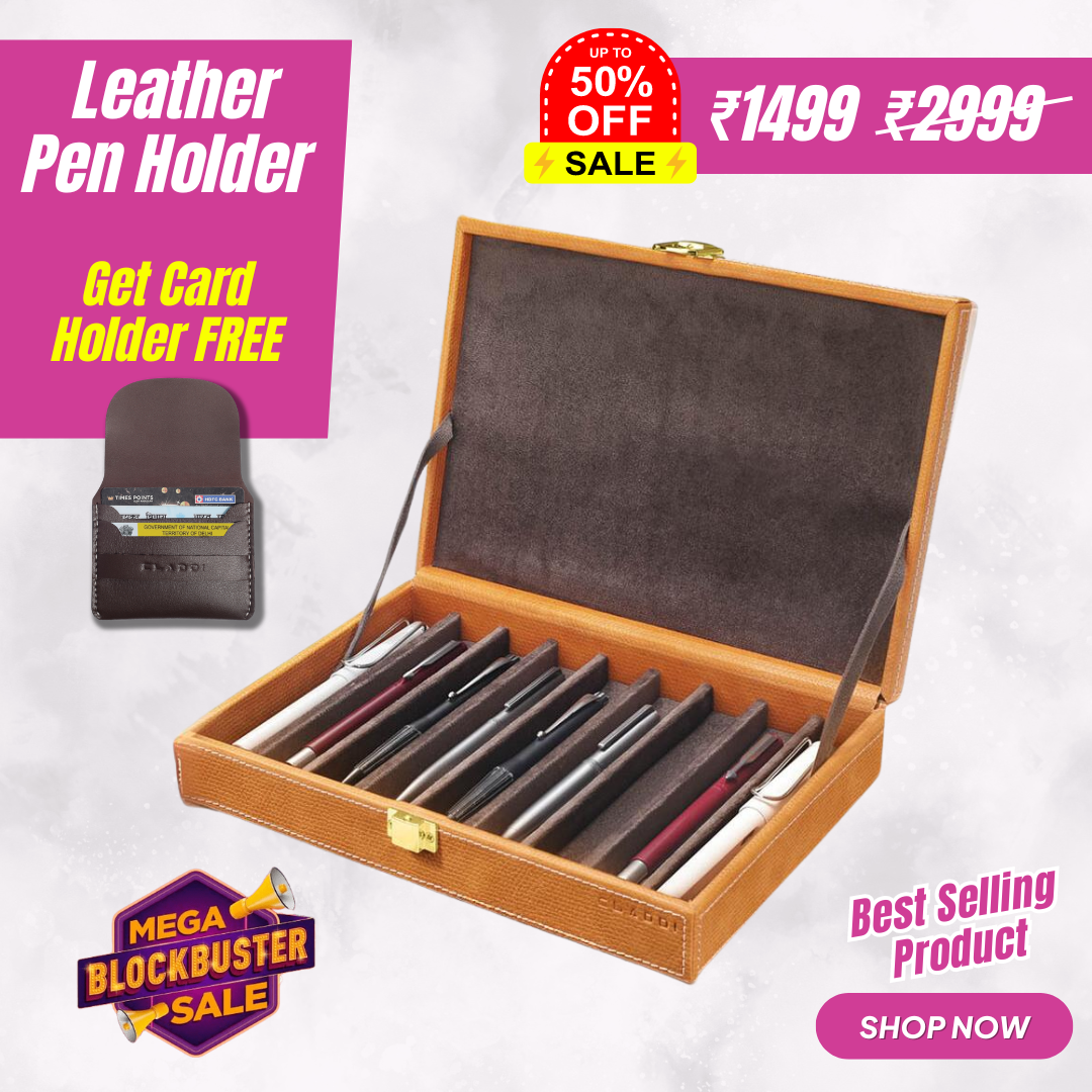 Luxury Leather Pen Holder
