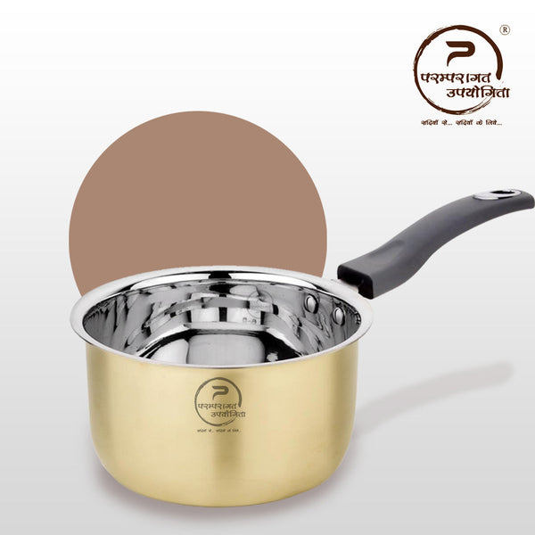 Paramparagat Upyogita Chaitanya Saucepan 2 Ltr. + Frying Pan 1.5 Ltr.