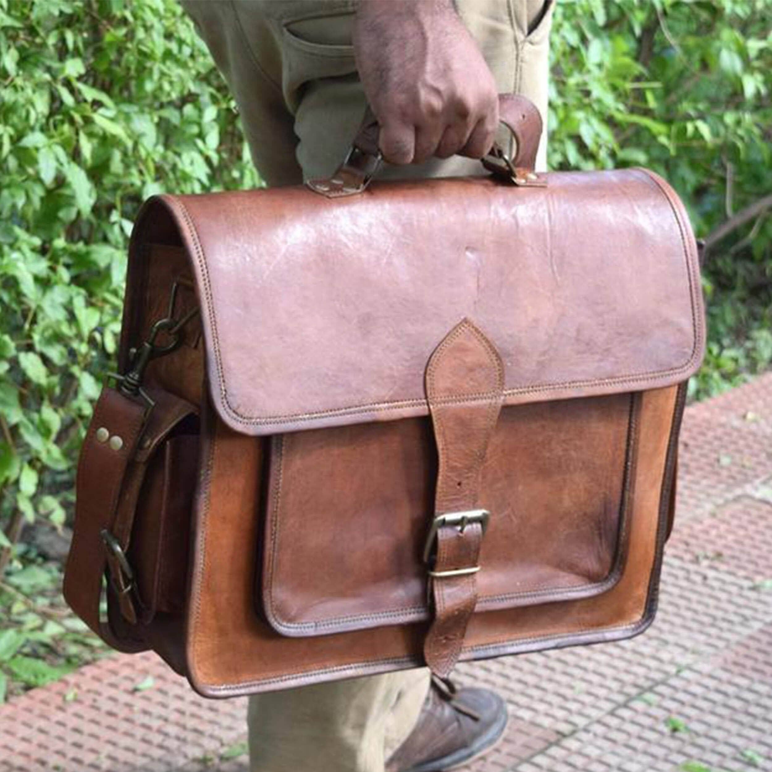 Vintage Large Leather Messenger Bag Classy Leather Bags Bags