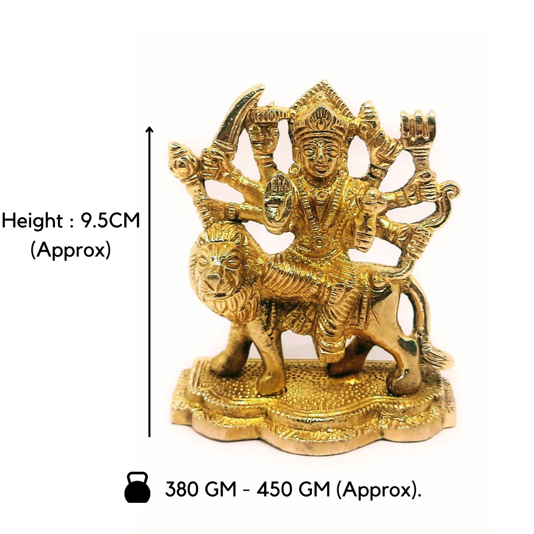 Dimensions of Brass Goddess Durga Maa Idol 