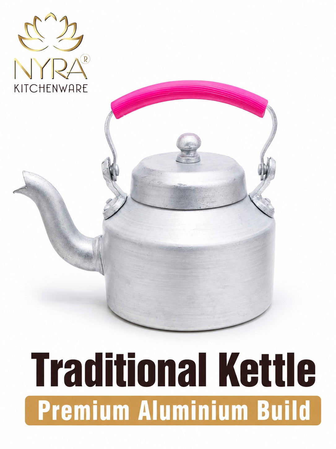Classic Aluminium Chai Kettle: Lightweight & Durable for Tea, Coffee & Milk