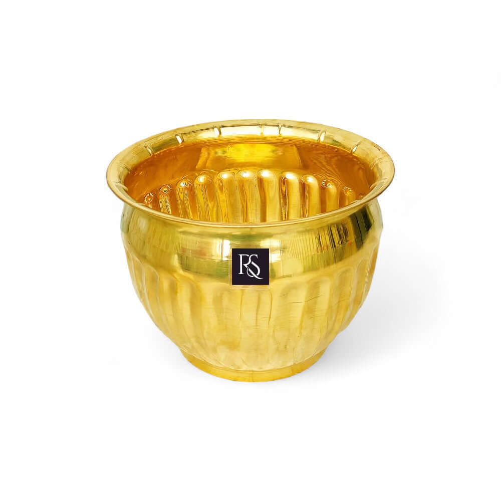 MOSADZNÝ DEKORAČNÝ OKRUHLÝ KVETINÁČ - 15 CM
