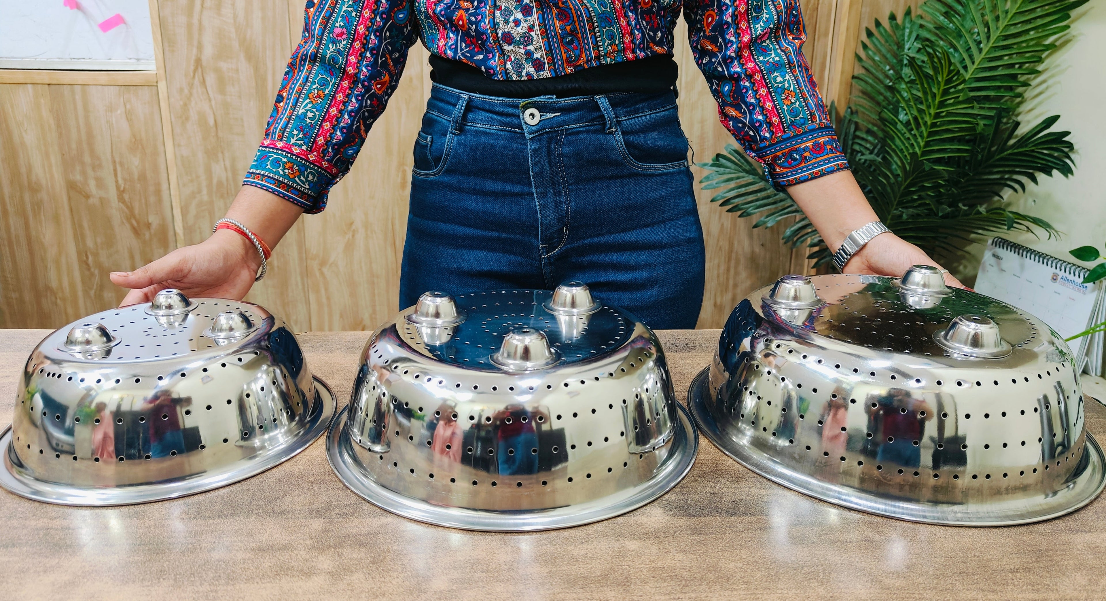 Stainless Steel Rice, Fruits & Vegetables Basin Strainer