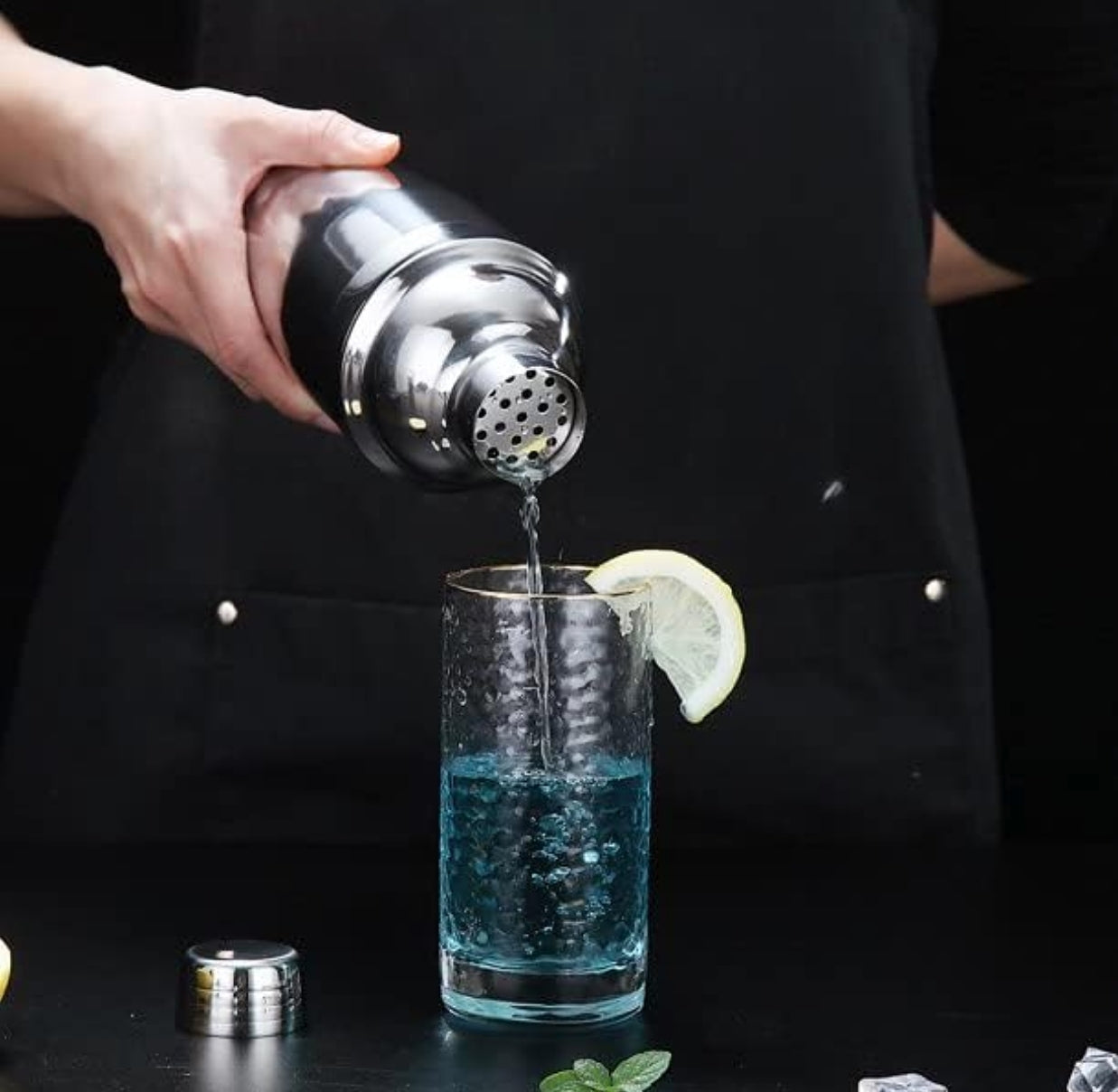 showing cocktail shaker