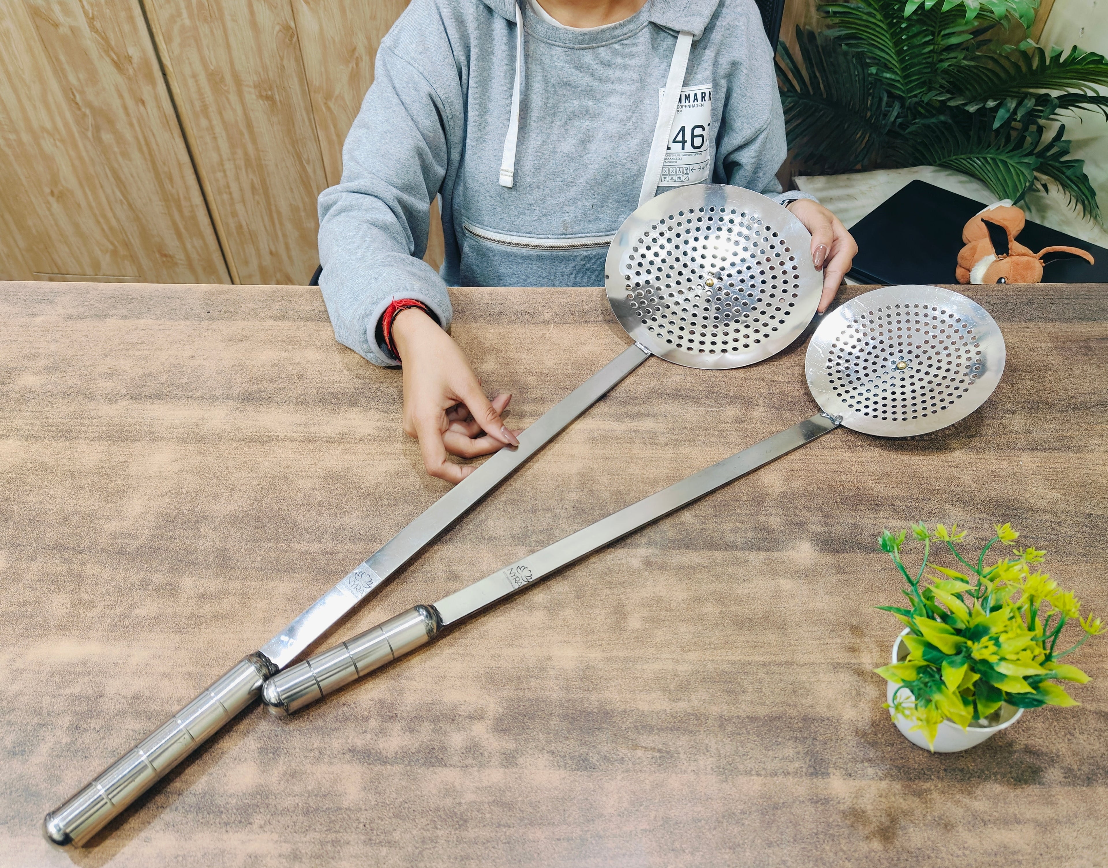 Stainless Steel Jhara/Deep-Frying Skimmer