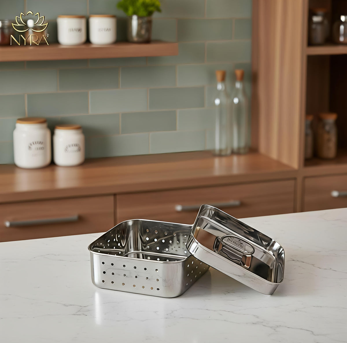 Premium Stainless Steel-square Paneer Maker | Mould & Strainer with Top Press Lid for Homemade Paneer