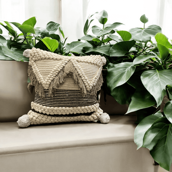 Boho Chic Tufted Cushion Cover