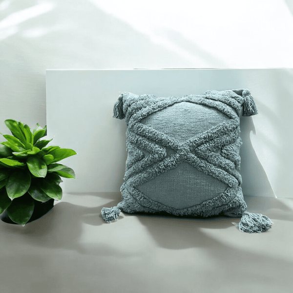 Ocean Breeze Tufted Cushion Cover