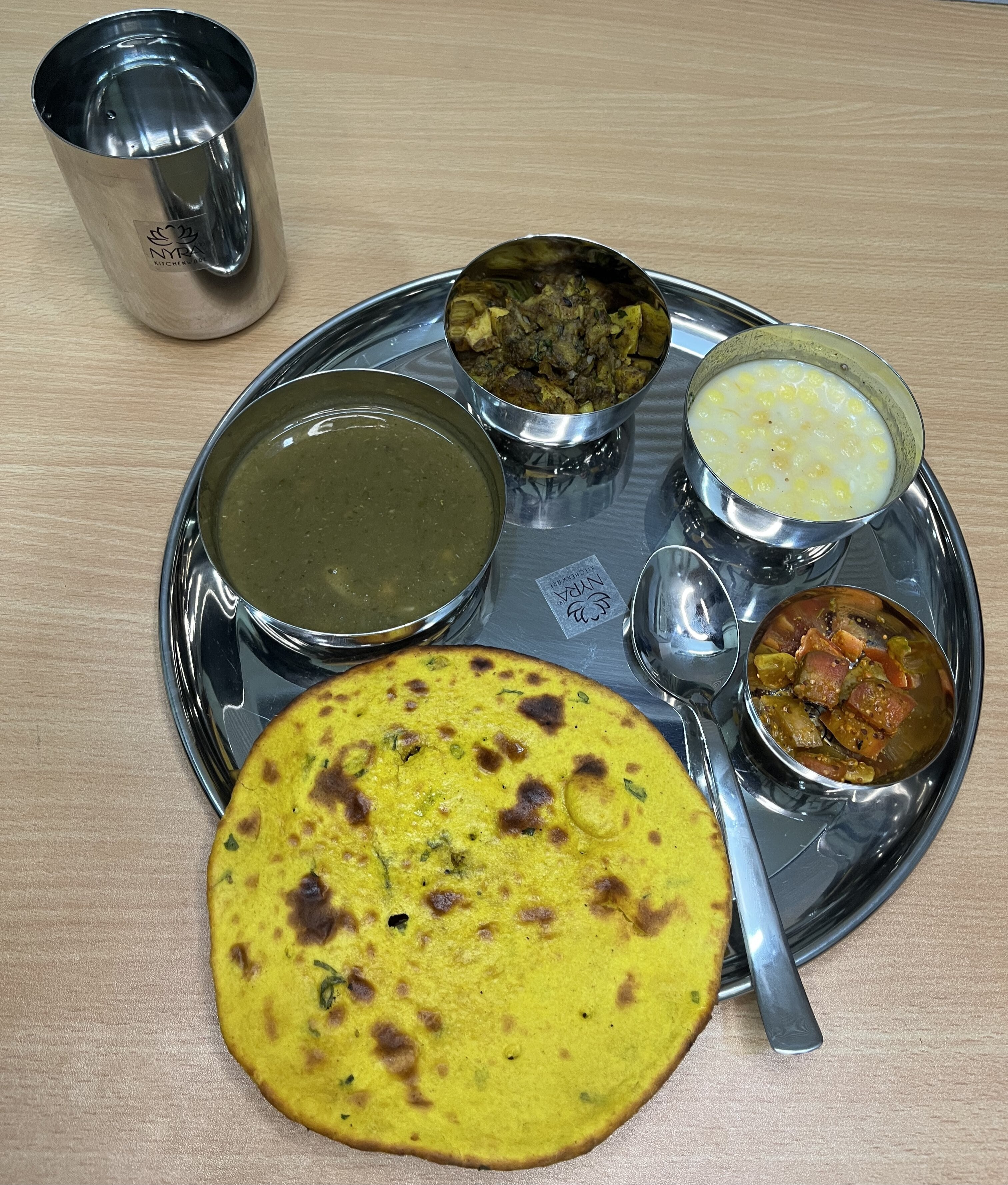 Stainless Steel Premium Thali/Dinner Set of 7-Pieces
