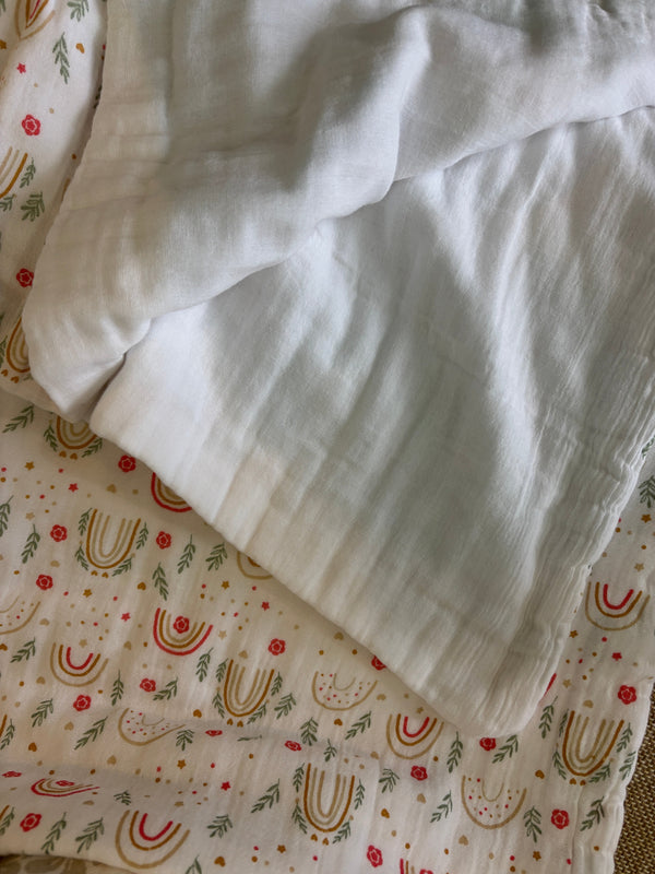 Muslin Cotton Baby Blankets in 6 layered & 8 layered thickness