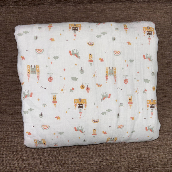 Muslin Cotton Baby Blankets in 6 layered & 8 layered thickness