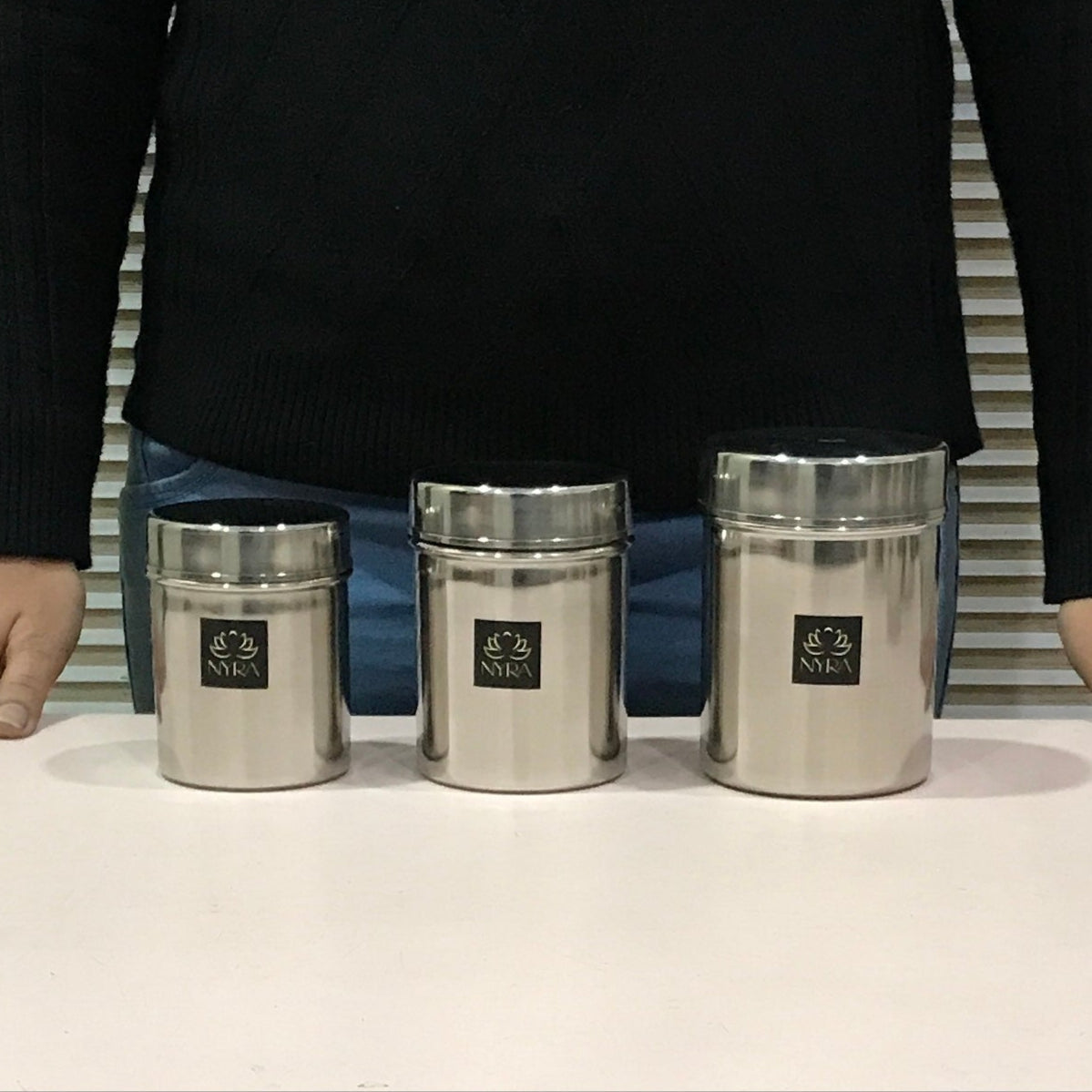different sizes of Stainless-Steel Deep Storage Box/Containers/Dibba/Dabba