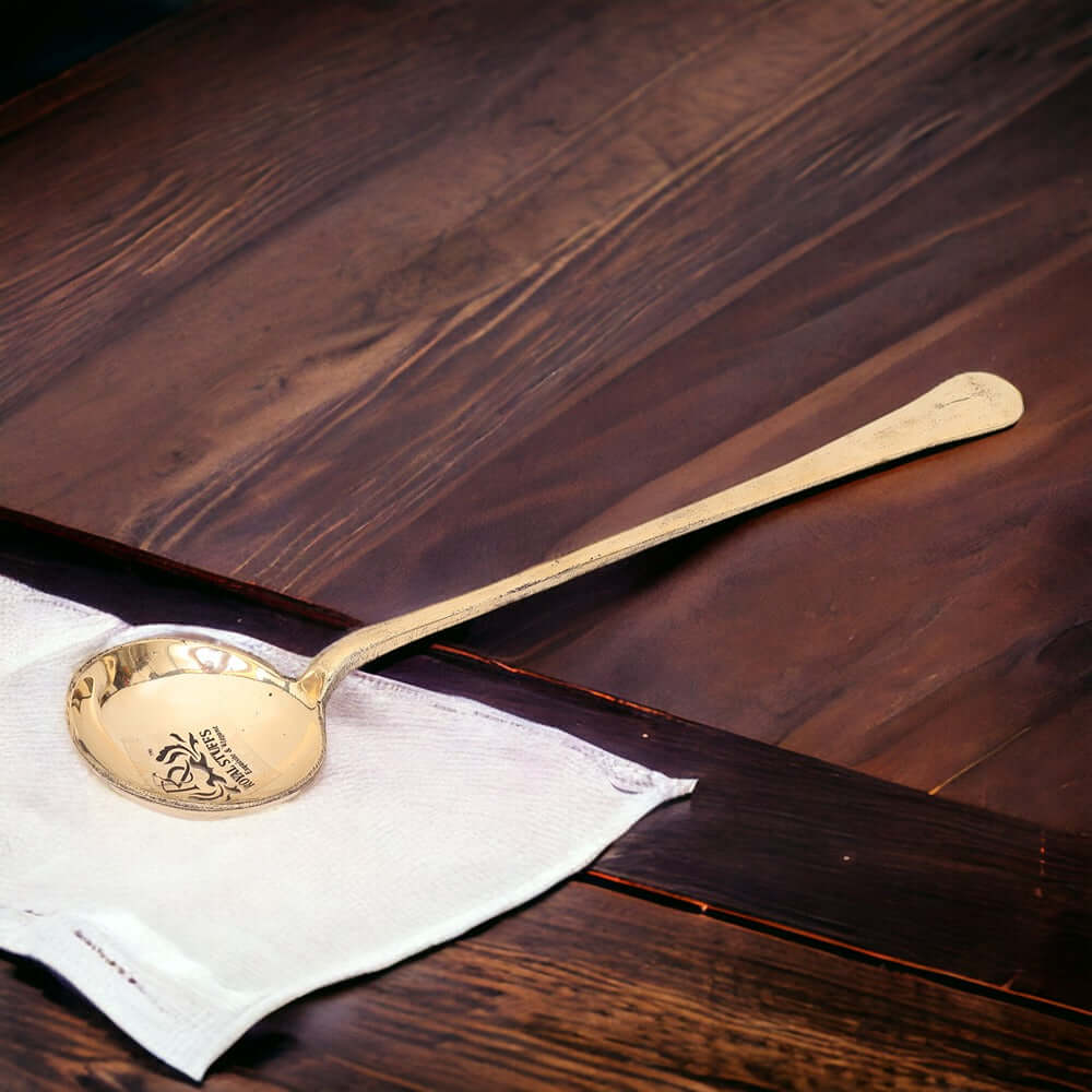 Heavy Brass Ladle Cooking & Serving Spoon – 14 Inch Traditional Long Handle Spoon | RoyalStuffs