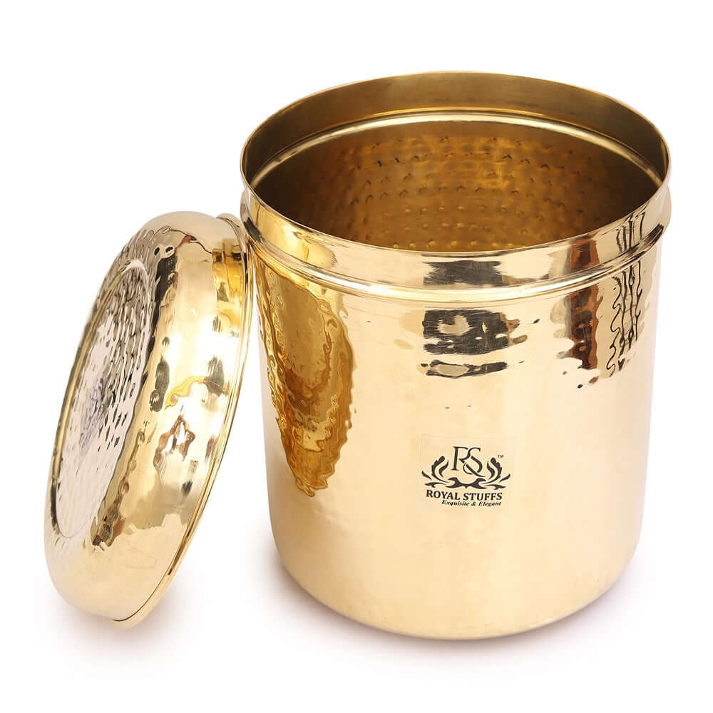 6 All Size Set of Brass Containers | Brass Storage Boxes | Brass Dabba